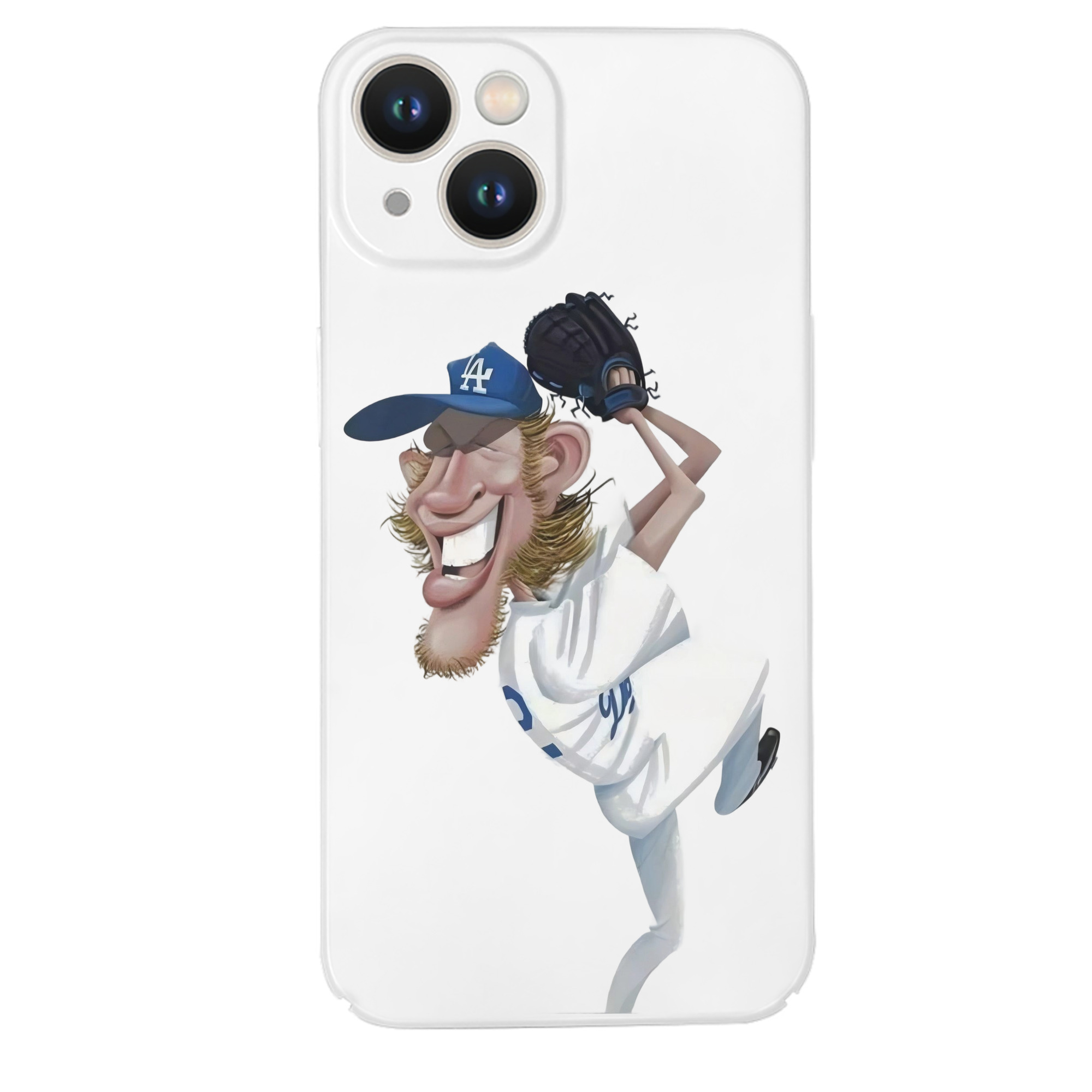 Clayton Kershaw  12 IPhone 14 Series Full-Cover Hard Case – Shockproof With Raised Camera Protection – Precise Cutouts, Wireless Charging Compatible – Durable, Anti-Yellowing, Easy To Clean